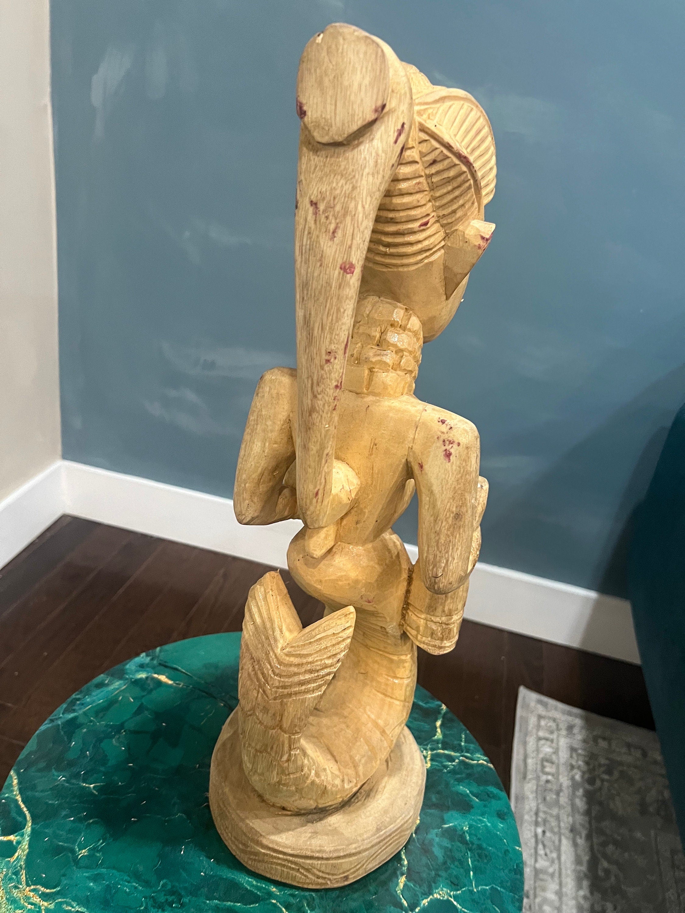 Handmade Yemaya Wood Icon 21 inches