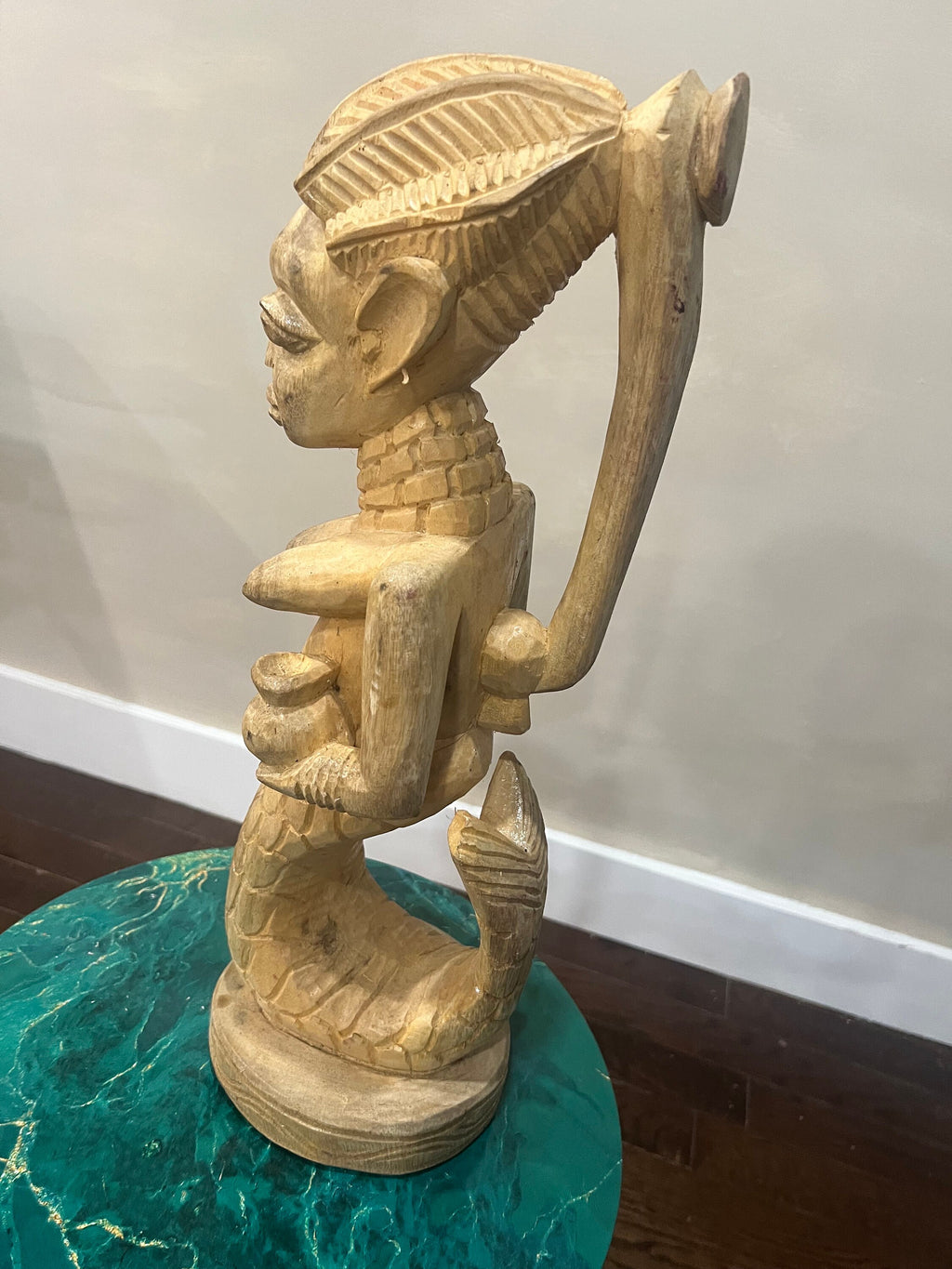 Handmade Yemaya Wood Icon 21 inches