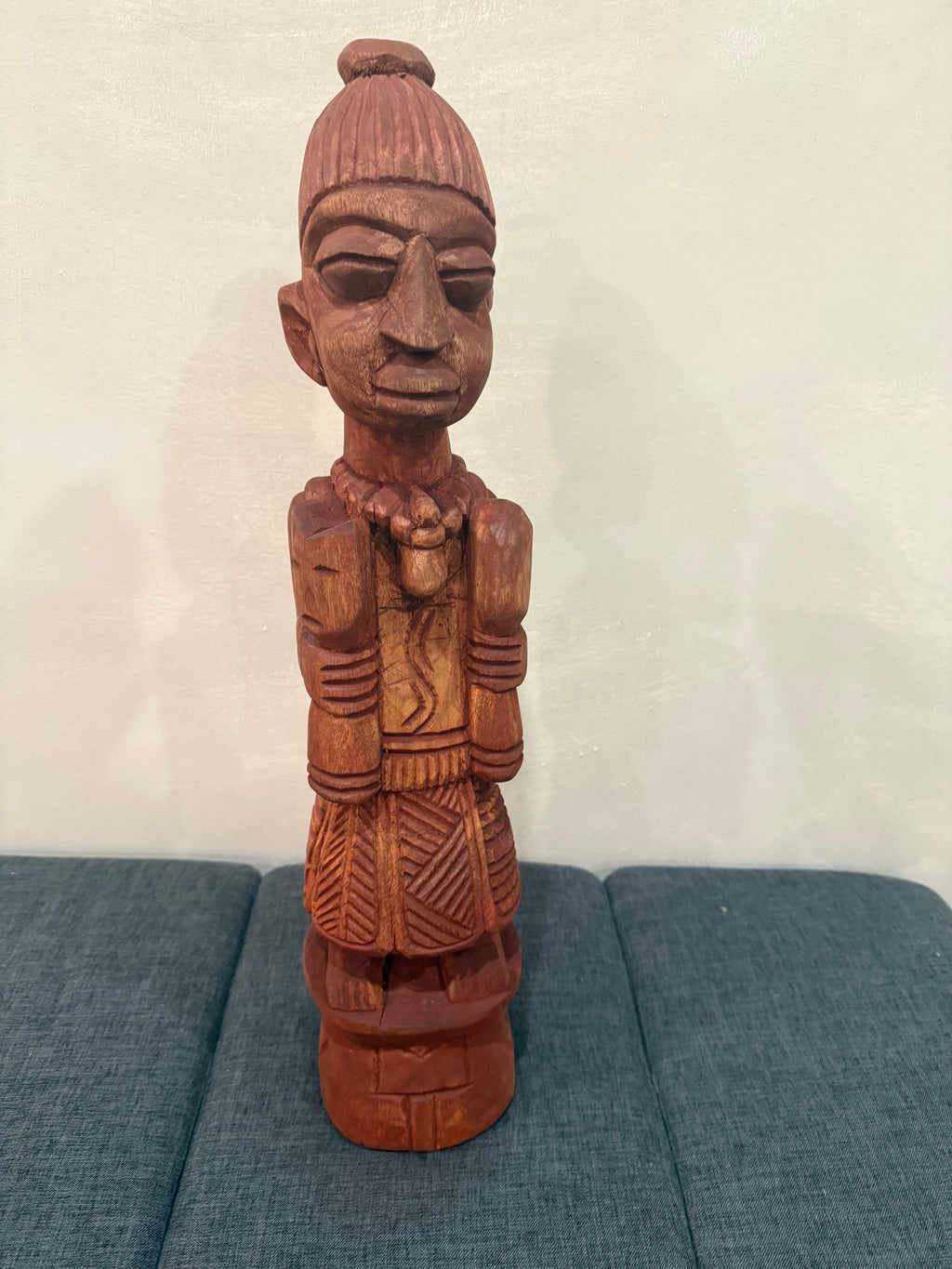 Handmade Sango Wood Icon 25 Inches Shango