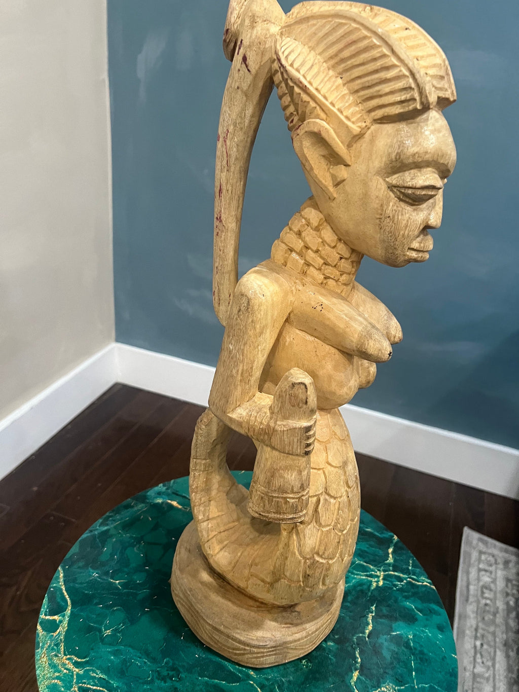 Handmade Yemaya Wood Icon 21 inches