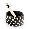 Cow Bone Salt/Sugar Cup and Spoon