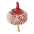 Large Red Calabash Gourd and Cowrie Shell Shekere