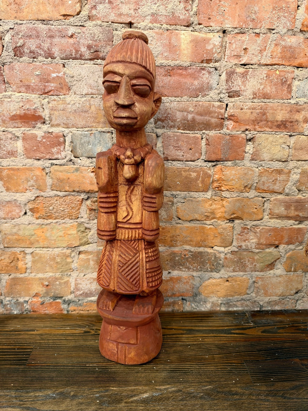 Handmade Sango Wood Icon 25 Inches Shango