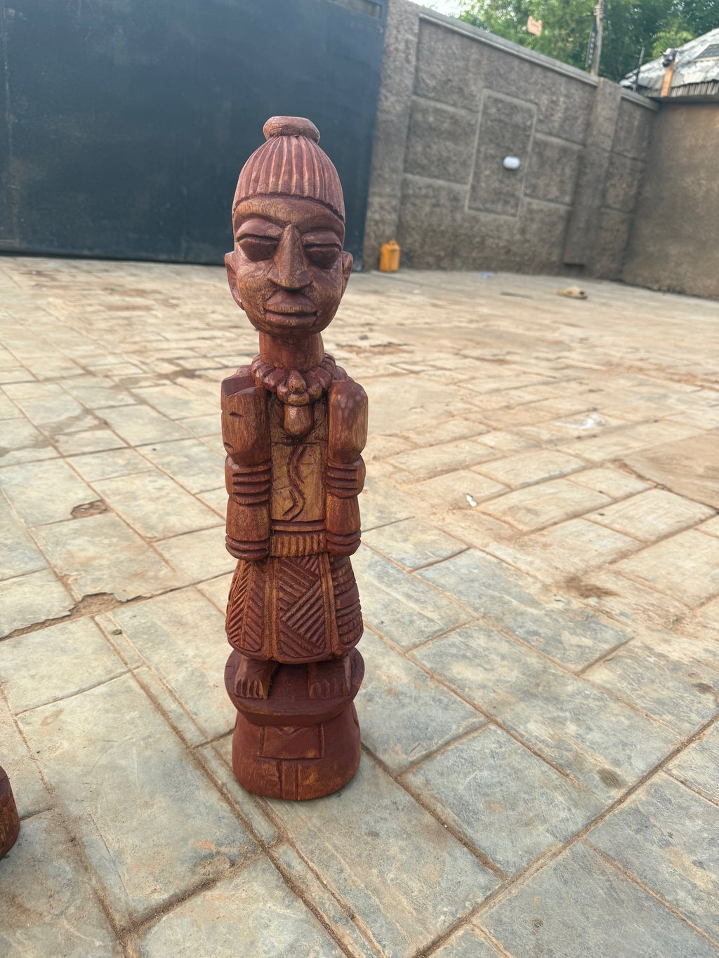 Handmade Sango Wood Icon 25 Inches Shango