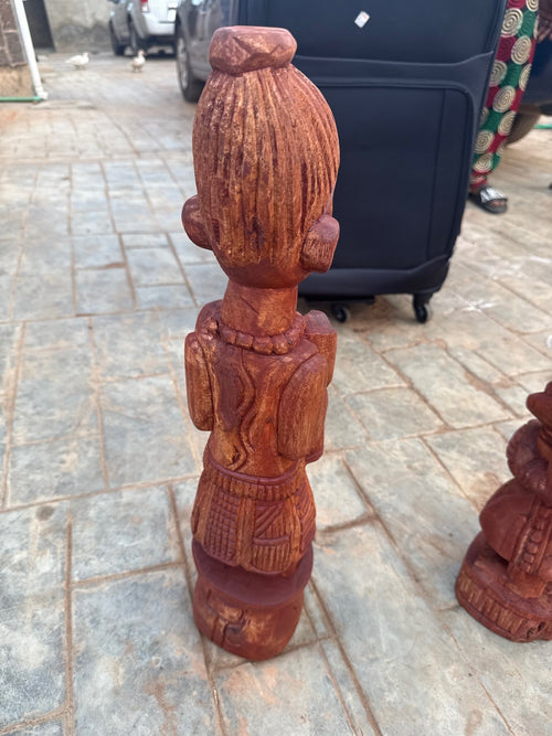 Handmade Sango Wood Icon 25 Inches Shango