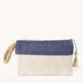 Handwoven Jute-Cotton Clutch - Blue