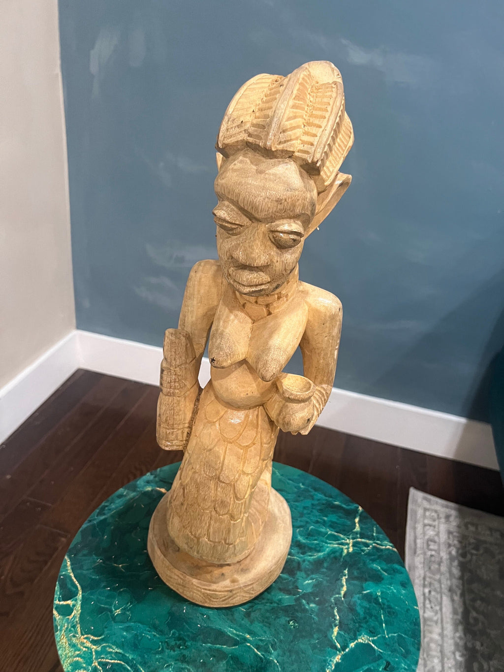 Handmade Yemaya Wood Icon 21 inches