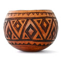 Small Geometric Etch Calabash Storage Bowl