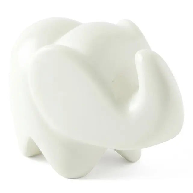 Small Natural Soapstone Cherub Elephant